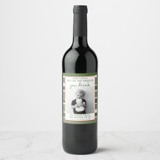 Funny Teacher Gift Wine Label - kerstcadeau Wijn Etiket (Voorkant)