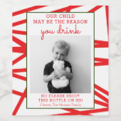 Funny Teacher Gift Wine Label - kerstcadeau Wijn Etiket (Enkel label)