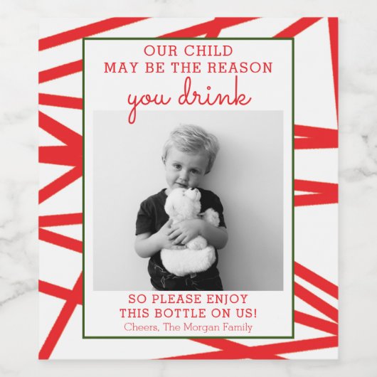 Funny Teacher Gift Wine Label - kerstcadeau Wijn Etiket (Enkel label)