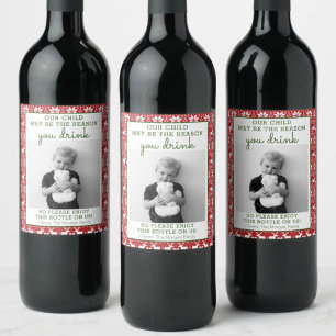 Funny Teacher Gift Wine Label - Kerstcadeau Wijn Etiket