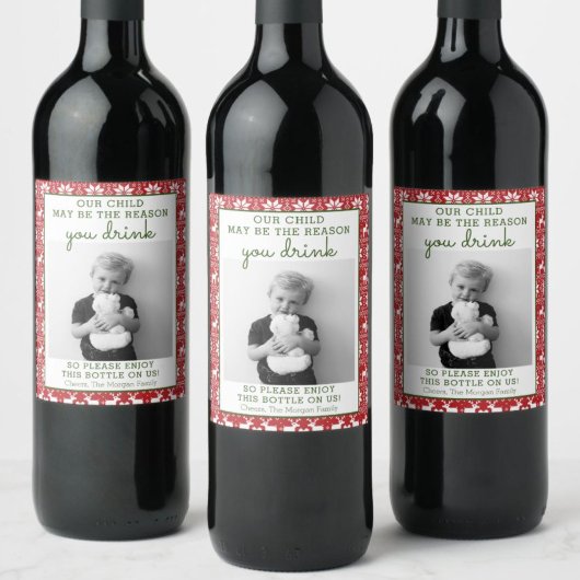 Funny Teacher Gift Wine Label - Kerstcadeau Wijn Etiket