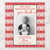 Funny Teacher Gift Wine Label - kerstcadeau Wijn Etiket (Enkel label)