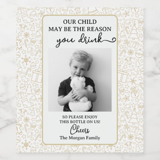 Funny Teacher Gift Wine Label - kerstcadeau Wijn Etiket (Enkel label)