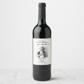 Funny Teacher Gift Wine Label - kerstcadeau Wijn Etiket (Voorkant)