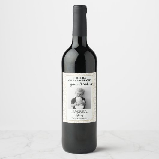 Funny Teacher Gift Wine Label - kerstcadeau Wijn Etiket (Voorkant)
