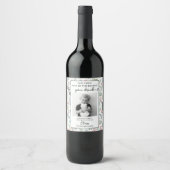 Funny Teacher Gift Wine Label - kerstcadeau Wijn Etiket (Voorkant)
