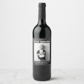 Funny Teacher Gift Wine Label Wijn Etiket (Voorkant)