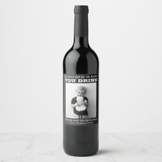 Funny Teacher Gift Wine Label Wijn Etiket (Voorkant)