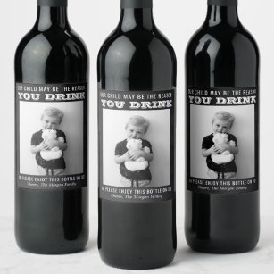 Funny Teacher Gift Wine Label Wijn Etiket