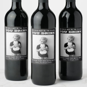 Funny Teacher Gift Wine Label Wijn Etiket