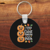 Funny Teacher Halloween S I Teach The Cutest Pumpk Sleutelhanger (Voorkant)