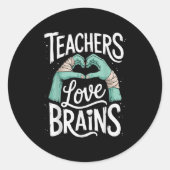 Funny Teacher Halloween Shirt Women Men Teachers L Ronde Sticker (Voorkant)