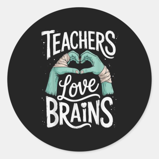 Funny Teacher Halloween Shirt Women Men Teachers L Ronde Sticker (Voorkant)