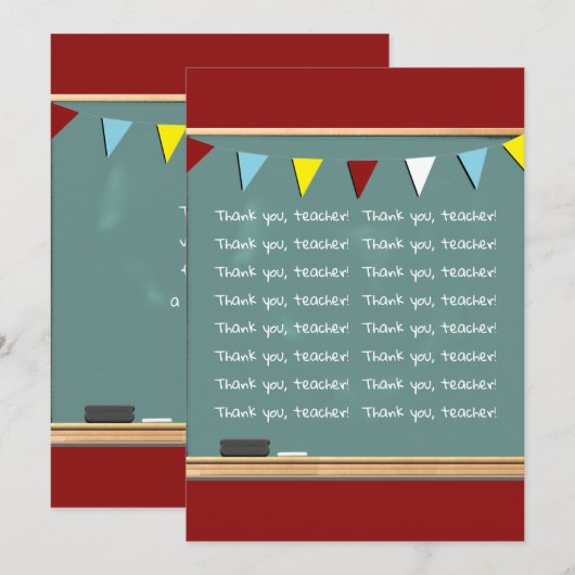 Funny Teacher Hartelijk dank Bedankkaart (Voorkant / Achterkant)