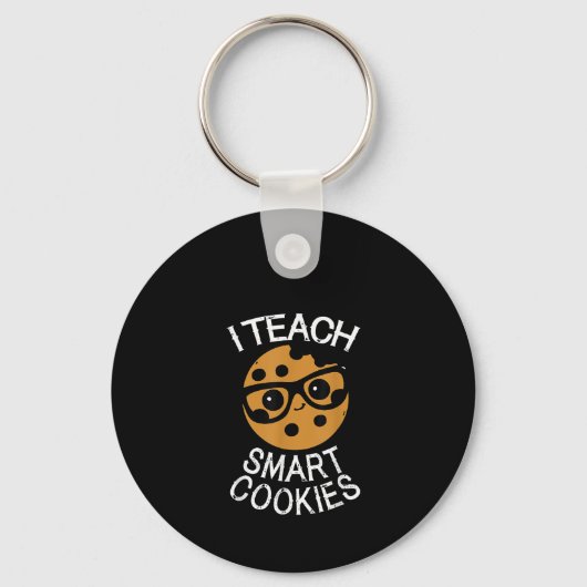 Funny Teacher I Teach Smart Cookies Nerd T-shirt Sleutelhanger (Achterkant)