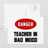 Funny Teacher in Bad Mood Briefkaart (Voorkant / Achterkant)