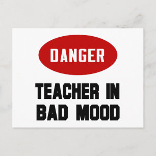 Funny Teacher in Bad Mood Briefkaart
