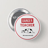 Funny Teacher in Bad Mood Button (Voorkant /achterkant)