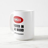 Funny Teacher in Bad Mood Koffiemok (Voorkant links)