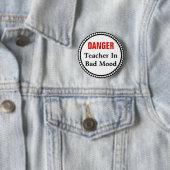 Funny Teacher in Bad Mood Ronde Button 5,7 Cm (In situ)