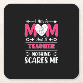 Funny Teacher Mam, leraar Mam Funny Kartonnen Onderzetters