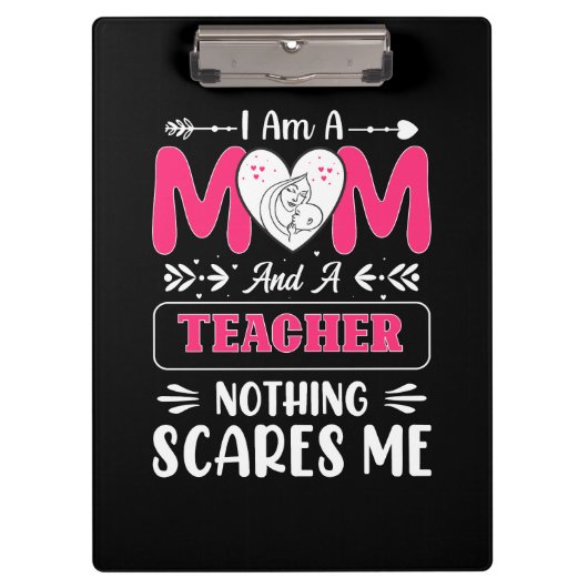 Funny Teacher Mam, leraar Mam Funny Klembord (Voorkant)