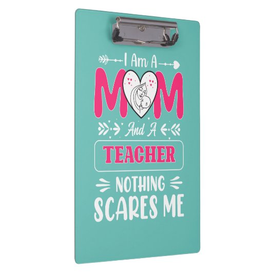 Funny Teacher Mam, leraar Mam Funny Klembord (Rechts)