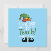 Funny Teacher met Kerstmis is mijn favoriete leraa Kaart (Voorkant)