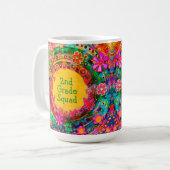 Funny Teacher Name Class Squad  Koffiemok (Voorkant links)