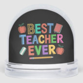 Funny Teacher Not All Heroes Wear Capes Coffee Sneeuwbol (Achterkant)