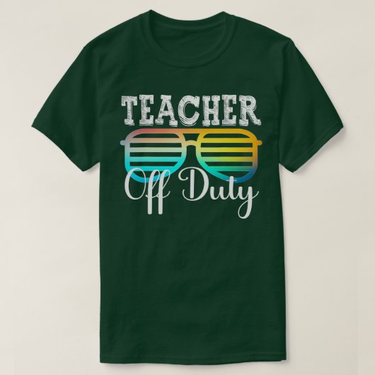 Funny Teacher Off Duty Sunbril Palm Tree Beach T-shirt (Design voorkant)