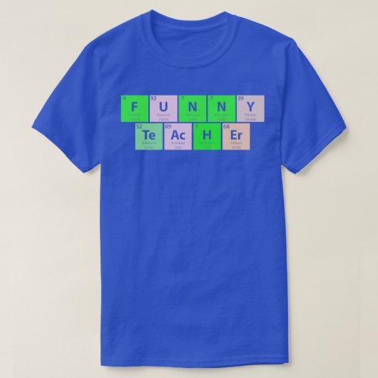Funny Teacher Periodic Table T-shirt (Design voorkant)
