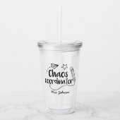Funny Teacher Personalized Acryl Drinkbeker (Voorkant)