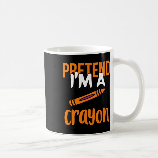 Funny Teacher Pretend I'm A Crayon Halloween Gift  Koffiemok (Rechts)