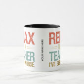 Funny Teacher Retirement Retro  Coffee Mok (Midden)