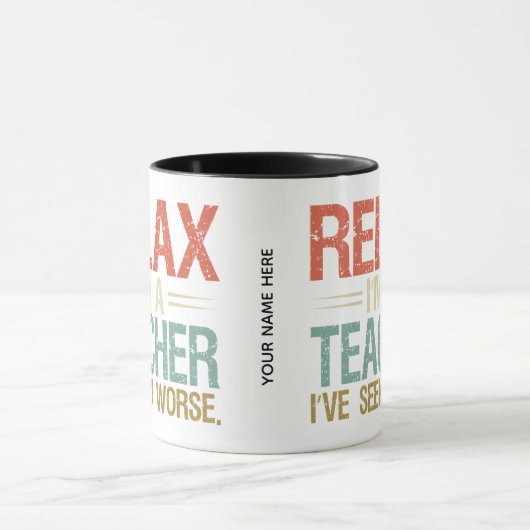 Funny Teacher Retirement Retro Coffee Mok (Midden)