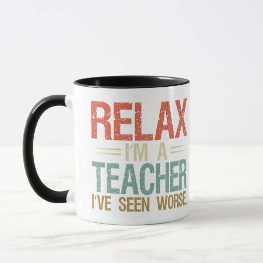 Funny Teacher Retirement Retro Coffee Mok (Links)