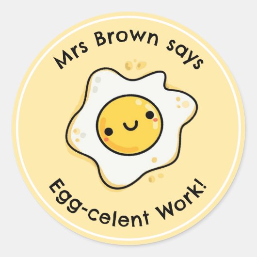 Funny Teacher Reward Sticker Eg Personalized (Voorkant)