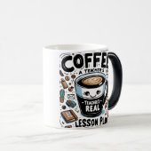 Funny Teacher’s Real Lesson Plan Coffee Mug Magische Mok (Voorkant rechts)