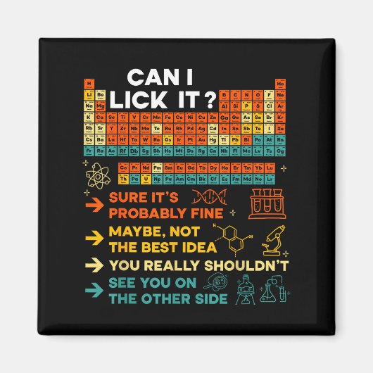 Funny Teacher Student Science Can I Lick It Period Magneet (Voorkant)