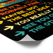 Funny Teacher Student Science Can I Lick It Period Poster (Hoek)