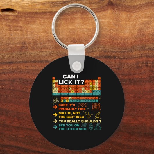 Funny Teacher Student Science Can I Lick It Period Sleutelhanger (Voorkant)