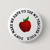 Funny Teacher Voice en Apple Button (Voorkant)