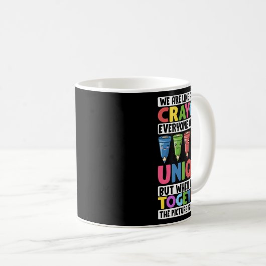 Funny Teacher We Are Like A Box Of Crayons 1  Koffiemok (Voorkant rechts)