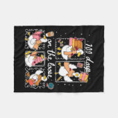 Funny Teachers Silly Goose 100 Day Of School, Goos Fleece Deken (Voorkant (Horizontaal))