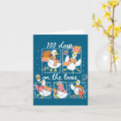 Funny Teachers Silly Goose 100 Day Of School, Goos Kaart (Gele Bloem)