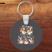 Funny Teachers Silly Goose 100 Day Of School, Goos Sleutelhanger (Voorkant)