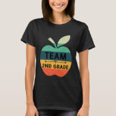 Funny Team 2nd Grade Apple Back To School Kids Tea T-shirt (Voorkant)