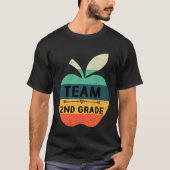 Funny Team 2nd Grade Apple Back To School Kids Tea T-shirt (Voorkant)