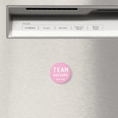 Funny Team Awesome Pink Personalized Name Magneet (Insitu (Vaatwasser))